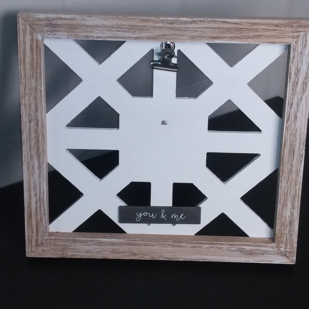 Rustic White and Brown Photo Frame